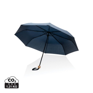 Mini parapluie 20.5" rPET 190T poignée bambou Impact AWARE 4