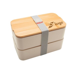 Bento 'Mihara', blanc, avec couvercle en bambou 4