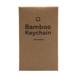 Porte-clés en métal poli et bambou, en forme de maison 5
