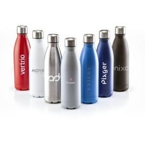 Bouteille d'eau en acier inoxydable à simple paroi avec un bouchon à vis étanche 34