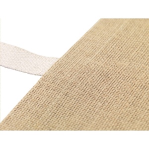 Sac cabas résistant et durable en jute (320 g/m²), avec intérieur laminé et anses longues en coton tissé 4