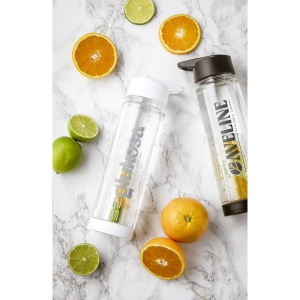 Bouteille d'eau avec infuseur, bouchon à vis et paille pliante 3