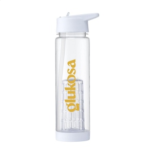 Bouteille d'eau avec infuseur, bouchon à vis et paille pliante 6