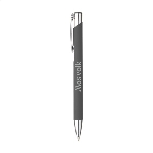 Stylo à bille à encre bleue en aluminium, avec clip en métal 6