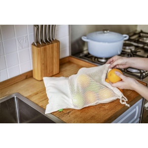 Sac pour fruits et légumes réutilisable, en coton 100% biologique (120 g/m²) 4