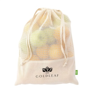 Sac pour fruits et légumes réutilisable, en coton 100% biologique (120 g/m²) 2