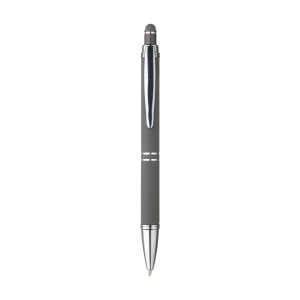 Stylo à bille en aluminium avec clip en métal, bouton-poussoir de couleur assorti et encre bleue 14