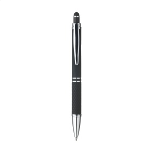 Stylo à bille en aluminium avec clip en métal, bouton-poussoir de couleur assorti et encre bleue 15