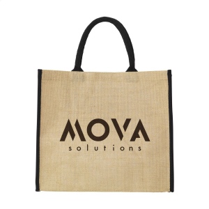 Grand sac à provisions en toile de jute, à intérieur laminé et anses courtes 4