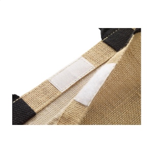 Grand sac à provisions en toile de jute, à intérieur laminé et anses courtes 6