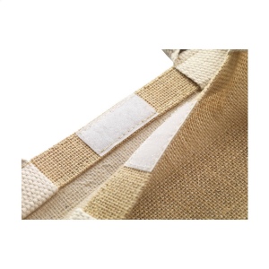 Grand sac à provisions en toile de jute, à intérieur laminé et anses courtes 7