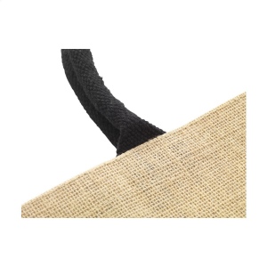 Grand sac à provisions en toile de jute, à intérieur laminé et anses courtes 8