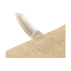 Grand sac à provisions en toile de jute, à intérieur laminé et anses courtes 9