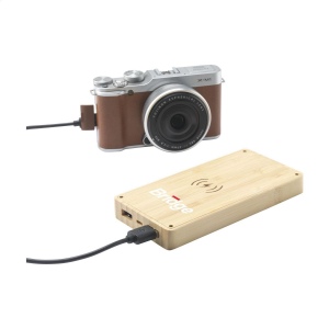 Puissante batterie externe, de haute capacité et chargeur en bambou naturel certifié FSC 100%, avec une batterie lithium-polymère intégrée (8000 mAh) 13