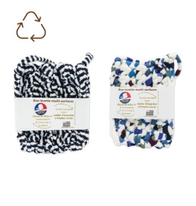 Eco-lavette mixte couleur claire