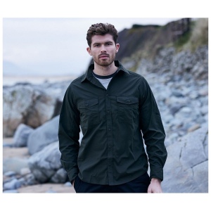 Chemise manches longues en polyester recyclé