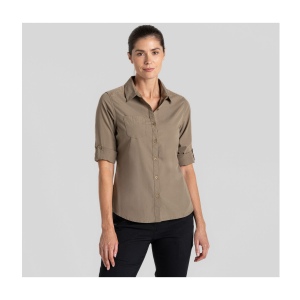 Chemise manches longues en polyester recyclé femme 4