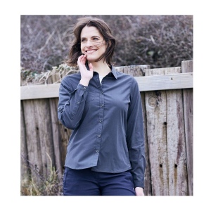 Chemise manches longues en polyester recyclé femme