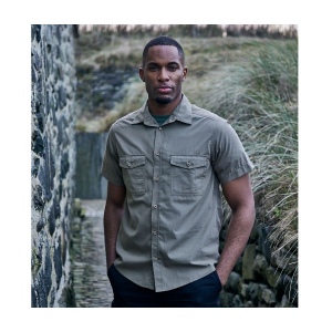 Chemise manches courtes en polyester recyclé