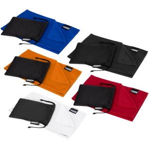 Serviette de sport rafraîchissante en PET recyclé Raquel avec pochette 80 x 30 cm 19
