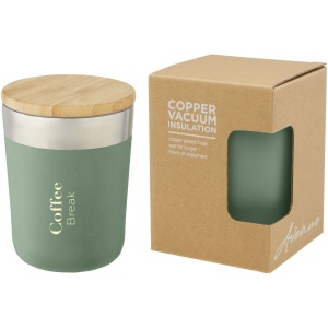 Gobelet Lagan de 330 ml en acier inoxydable avec isolation par le vide et couche de cuivre, avec couvercle en bambou 15