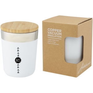 Gobelet Lagan de 330 ml en acier inoxydable avec isolation par le vide et couche de cuivre, avec couvercle en bambou 16