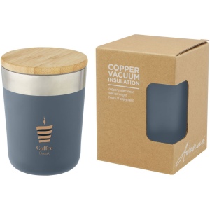 Gobelet Lagan de 330 ml en acier inoxydable avec isolation par le vide et couche de cuivre, avec couvercle en bambou 12