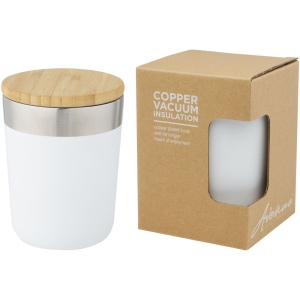 Gobelet Lagan de 330 ml en acier inoxydable avec isolation par le vide et couche de cuivre, avec couvercle en bambou 5