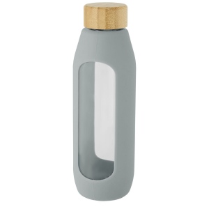 Bouteille Tidan de 600 ml en verre borosilicate avec grip en silicone 18