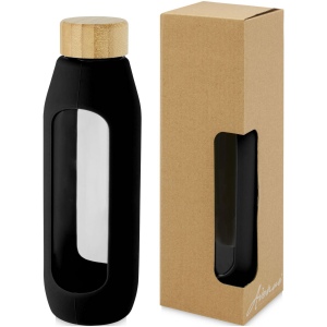 Bouteille Tidan de 600 ml en verre borosilicate avec grip en silicone