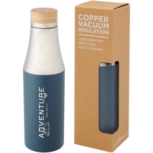 Bouteille Hulan de 540 ml en acier inoxydable avec  cuivre et isolation par le vide avec couvercle en bambou 16