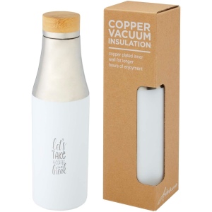 Bouteille Hulan de 540 ml en acier inoxydable avec  cuivre et isolation par le vide avec couvercle en bambou 17