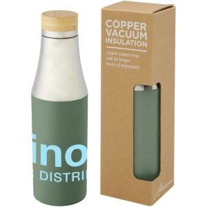 Bouteille Hulan de 540 ml en acier inoxydable avec  cuivre et isolation par le vide avec couvercle en bambou 19