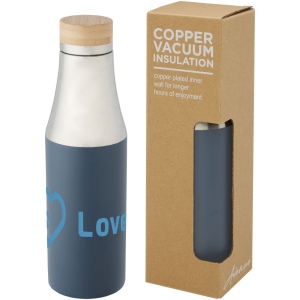 Bouteille Hulan de 540 ml en acier inoxydable avec  cuivre et isolation par le vide avec couvercle en bambou 20