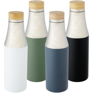 Bouteille Hulan de 540 ml en acier inoxydable avec  cuivre et isolation par le vide avec couvercle en bambou 32