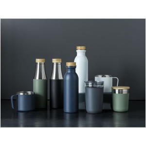 Bouteille Hulan de 540 ml en acier inoxydable avec  cuivre et isolation par le vide avec couvercle en bambou 36