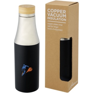 Bouteille Hulan de 540 ml en acier inoxydable avec  cuivre et isolation par le vide avec couvercle en bambou 10