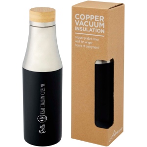 Bouteille Hulan de 540 ml en acier inoxydable avec  cuivre et isolation par le vide avec couvercle en bambou 14