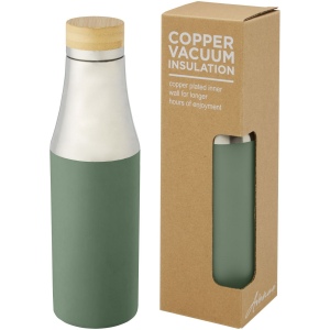 Bouteille Hulan de 540 ml en acier inoxydable avec  cuivre et isolation par le vide avec couvercle en bambou 3