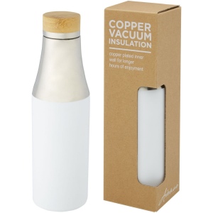 Bouteille Hulan de 540 ml en acier inoxydable avec  cuivre et isolation par le vide avec couvercle en bambou 5