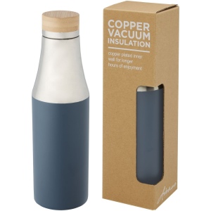 Bouteille Hulan de 540 ml en acier inoxydable avec  cuivre et isolation par le vide avec couvercle en bambou 4