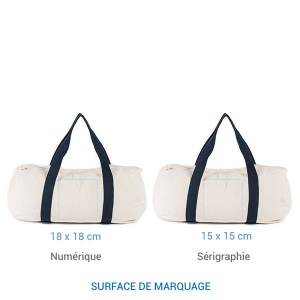 Sac de sport coton RUNNER écru - 155 4