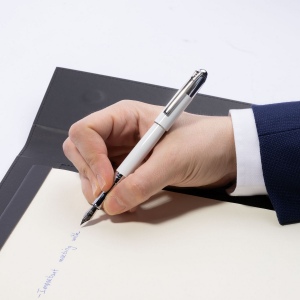 Stylo plume Classicals Chrome White 8