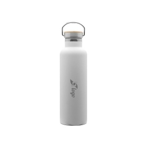 Bouteille isotherme 'Arima', blanche, bouchon bambou, 750 ml 4