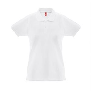 THC MONACO WOMEN WH. Polo à manches courtes pour femmes en coton cardé 2