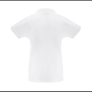 THC MONACO WOMEN WH. Polo à manches courtes pour femmes en coton cardé