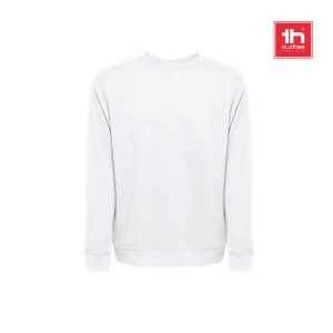 THC COLOMBO WH. Sweat-shirt (unisexe) en éponge italienne sans carte. Couleur blanche
