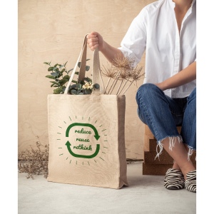 PADOVA. Sac à dos en juco (275 g/m²) 100% coton (120 g/m²) avec poche intérieure 3