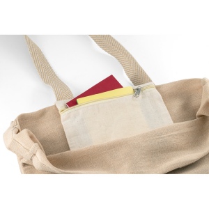 PADOVA. Sac à dos en juco (275 g/m²) 100% coton (120 g/m²) avec poche intérieure 5