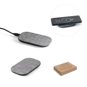 RENEWAL CHARGER. Chargeur sans fil rapide 15W en PET recyclé (100 % rPET)